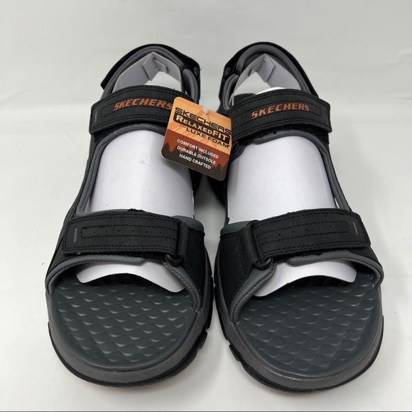 Skechers Vegan Relaxed Fit Tresman Garo Black Sandals - Picture 2 of 8